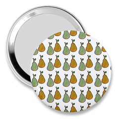 Pears White 3  Handbag Mirrors by snowwhitegirl