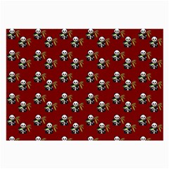 Panda With Bamboo Red Large Glasses Cloth by snowwhitegirl