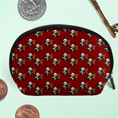 Panda With Bamboo Red Accessory Pouch (large) by snowwhitegirl