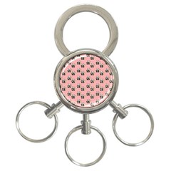 Panda With Bamboo Pink 3-ring Key Chains by snowwhitegirl