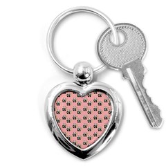 Panda With Bamboo Pink Key Chains (heart)  by snowwhitegirl