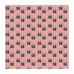 Panda With Bamboo Pink Medium Glasses Cloth by snowwhitegirl