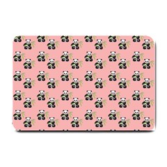 Panda With Bamboo Pink Small Doormat  by snowwhitegirl