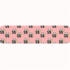 Panda With Bamboo Pink Large Bar Mats by snowwhitegirl