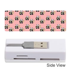 Panda With Bamboo Pink Memory Card Reader (stick) by snowwhitegirl