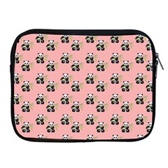 Panda With Bamboo Pink Apple Ipad 2/3/4 Zipper Cases by snowwhitegirl