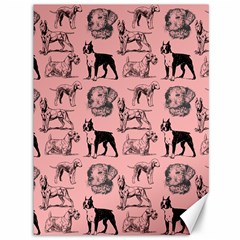 Dog Pattern Pink Canvas 36  X 48  by snowwhitegirl