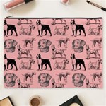 Dog Pattern Pink Cosmetic Bag (XXXL) Front