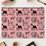 Dog Pattern Pink Cosmetic Bag (XXXL) Back