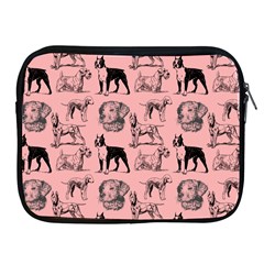 Dog Pattern Pink Apple Ipad 2/3/4 Zipper Cases by snowwhitegirl