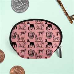 Dog Pattern Pink Accessory Pouch (small) by snowwhitegirl