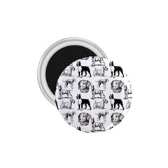 Dog Pattern White 1 75  Magnets by snowwhitegirl