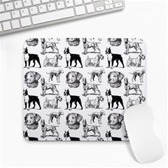 Dog Pattern White Large Mousepads by snowwhitegirl