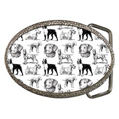 Dog Pattern White Belt Buckles by snowwhitegirl