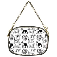 Dog Pattern White Chain Purse (one Side) by snowwhitegirl