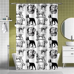 Dog Pattern White Shower Curtain 48  X 72  (small)  by snowwhitegirl