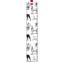 Dog Pattern White Large Book Marks by snowwhitegirl