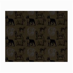 Dog Pattern Brown Small Glasses Cloth (2-side) by snowwhitegirl