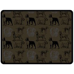 Dog Pattern Brown Double Sided Fleece Blanket (large)  by snowwhitegirl