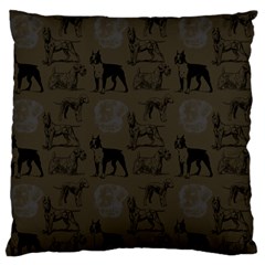 Dog Pattern Brown Standard Flano Cushion Case (two Sides) by snowwhitegirl