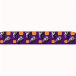 Halloween Skeleton Pumpkin Pattern Purple Small Bar Mats 24 x4  Bar Mat