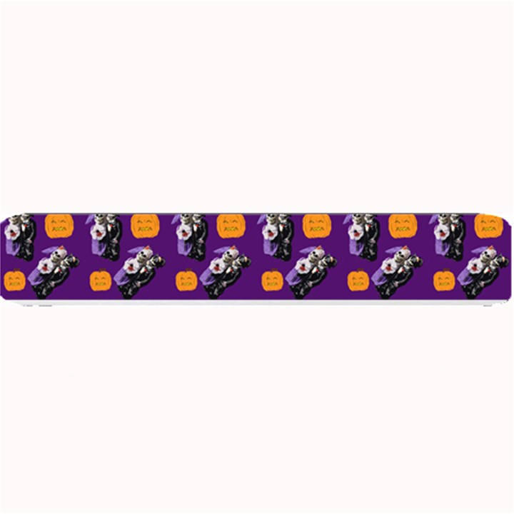 Halloween Skeleton Pumpkin Pattern Purple Small Bar Mats