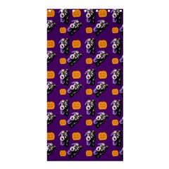 Halloween Skeleton Pumpkin Pattern Purple Shower Curtain 36  X 72  (stall)  by snowwhitegirl