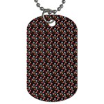 Vintage Floral Black Dog Tag (One Side) Front