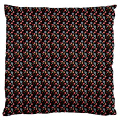 Vintage Floral Black Standard Flano Cushion Case (two Sides) by snowwhitegirl