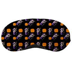 Halloween Skeleton Pumpkin Pattern Black Sleeping Masks by snowwhitegirl