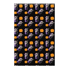 Halloween Skeleton Pumpkin Pattern Black Shower Curtain 48  X 72  (small)  by snowwhitegirl