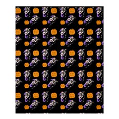 Halloween Skeleton Pumpkin Pattern Black Shower Curtain 60  X 72  (medium)  by snowwhitegirl