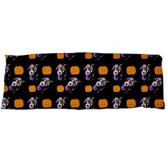 Halloween Skeleton Pumpkin Pattern Black Body Pillow Case (dakimakura) by snowwhitegirl