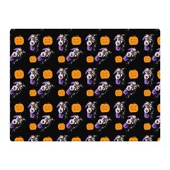 Halloween Skeleton Pumpkin Pattern Black Double Sided Flano Blanket (mini)  by snowwhitegirl