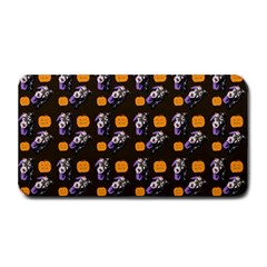 Halloween Skeleton Pumpkin Pattern Brown Medium Bar Mats by snowwhitegirl