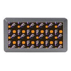 Halloween Skeleton Pumpkin Pattern Brown Memory Card Reader (mini) by snowwhitegirl