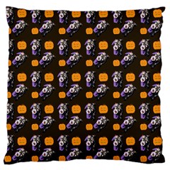 Halloween Skeleton Pumpkin Pattern Brown Standard Flano Cushion Case (two Sides) by snowwhitegirl