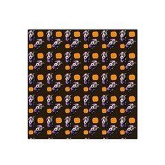 Halloween Skeleton Pumpkin Pattern Brown Satin Bandana Scarf by snowwhitegirl