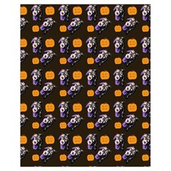 Halloween Skeleton Pumpkin Pattern Brown Drawstring Bag (small) by snowwhitegirl