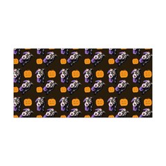 Halloween Skeleton Pumpkin Pattern Brown Yoga Headband by snowwhitegirl