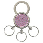 Vintage Floral Lilac 3-Ring Key Chains Front