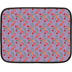 Vintage Floral Lilac Double Sided Fleece Blanket (mini) 