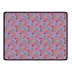 Vintage Floral Lilac Fleece Blanket (small) by snowwhitegirl