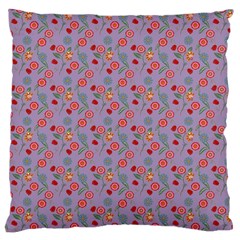 Vintage Floral Lilac Large Cushion Case (one Side) by snowwhitegirl