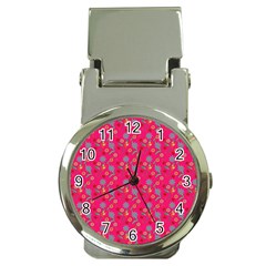 Vintage Floral Pink Money Clip Watches