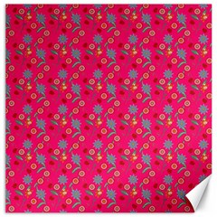 Vintage Floral Pink Canvas 12  x 12 