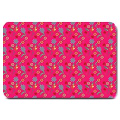 Vintage Floral Pink Large Doormat 