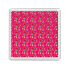 Vintage Floral Pink Memory Card Reader (Square)