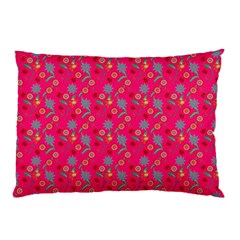 Vintage Floral Pink Pillow Case (Two Sides)