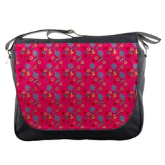 Vintage Floral Pink Messenger Bag